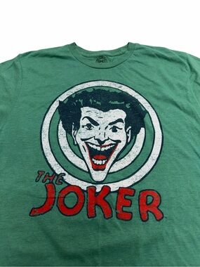 DC COMICS Men’s Large Green THE JOKER T-shirt